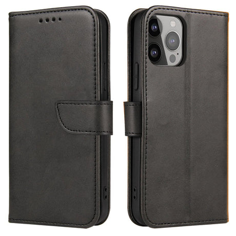 Husa pentru Oppo Reno14 F / Reno14, OEM, Marva Wallet - Neagra - NotebookGsm