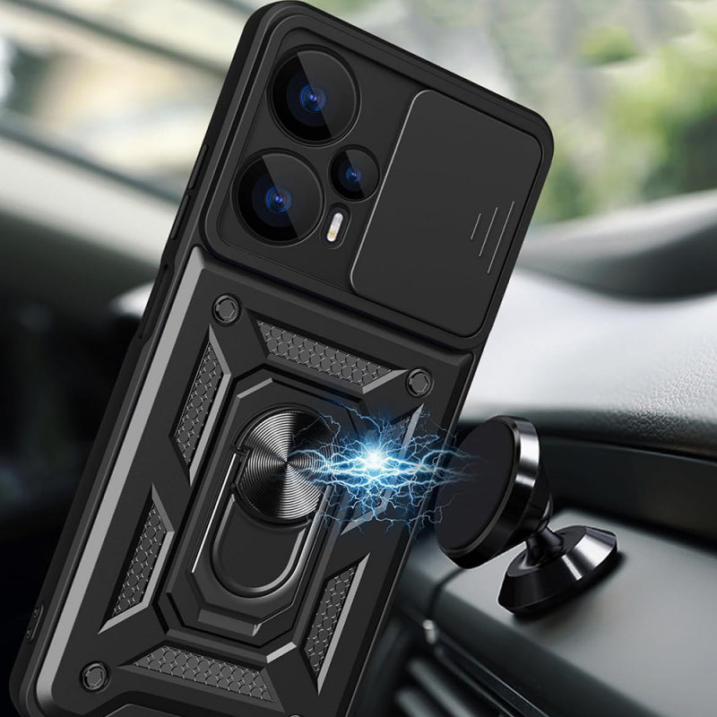 Husa pentru Realme GT 6T / GT 6, Techsuit, CamShield, Neagra