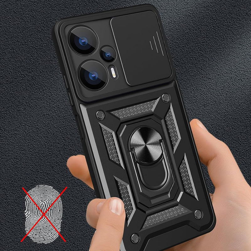 Husa pentru Realme GT 6T / GT 6, Techsuit, CamShield, Neagra