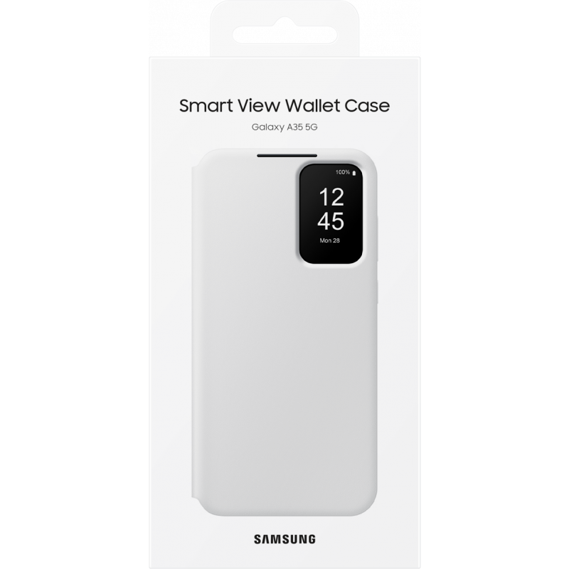 Husa pentru Samsung Galaxy A35 5G A356, S-View Wallet, Alba EF-ZA356CWEGWW