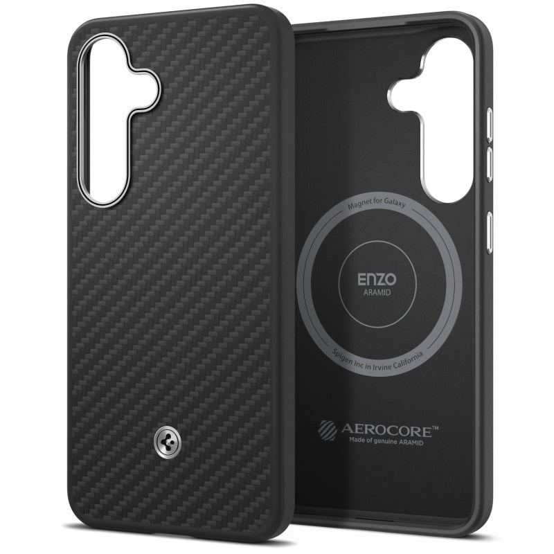 Husa pentru Samsung Galaxy S25+ S936, Spigen Enzo Aramid Magnet, Neagra GP-FPS936PGABW
