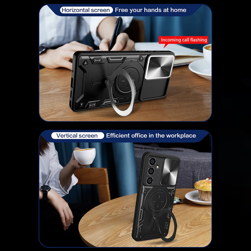 Husa pentru Samsung Galaxy A15 5G A156 / A15 A155, Techsuit, CamGuard Pro, Roz Aurie