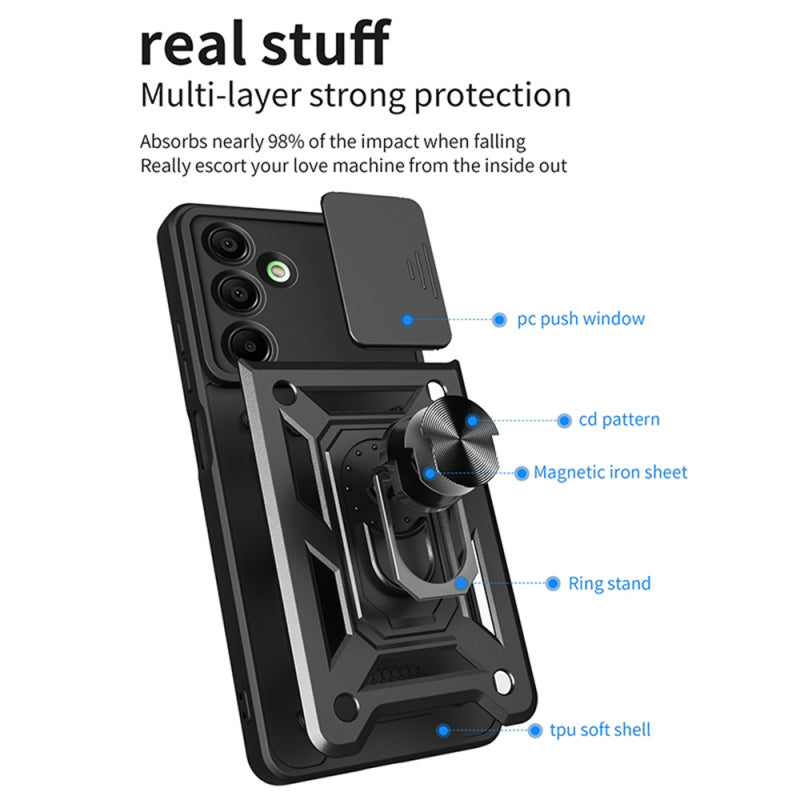 Husa pentru Samsung Galaxy A16 5G A166 / A16 4G A165, Techsuit, CamShield, Neagra