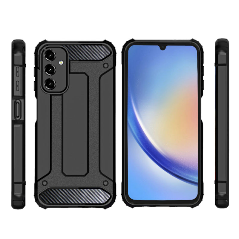 Husa pentru Samsung Galaxy A34 A346, Techsuit, Hybrid Armor, Neagra