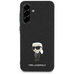 Husa pentru Samsung Galaxy A36 A366, Karl Lagerfeld, Glitter Fixed Ikonik Karl - Neagra - NotebookGsm