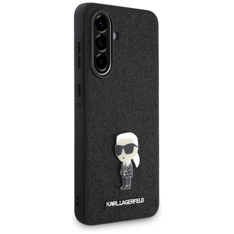 Husa pentru Samsung Galaxy A36 A366, Karl Lagerfeld, Glitter Fixed Ikonik Karl - Neagra - NotebookGsm