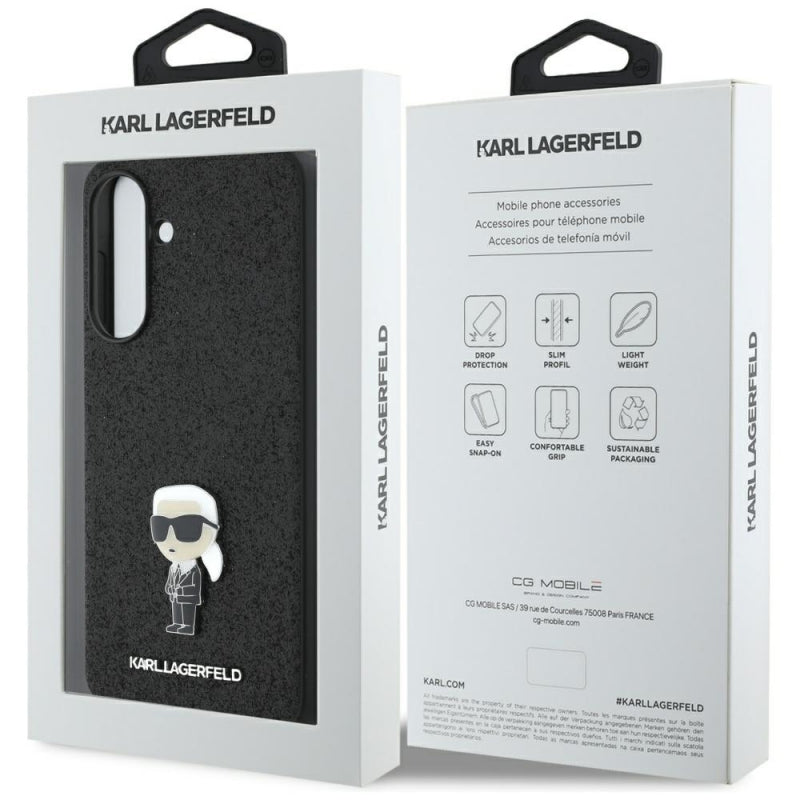 Husa pentru Samsung Galaxy A36 A366, Karl Lagerfeld, Glitter Fixed Ikonik Karl