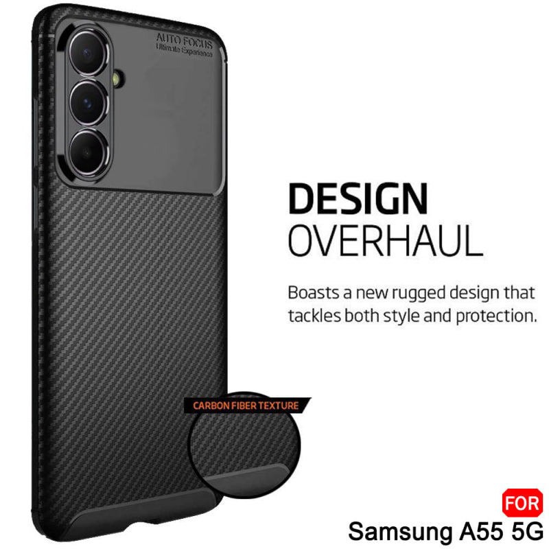 Husa pentru Samsung Galaxy A55 5G A556, Techsuit, CarbonFib
