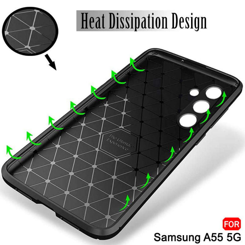 Husa pentru Samsung Galaxy A55 5G A556, Techsuit, CarbonFib
