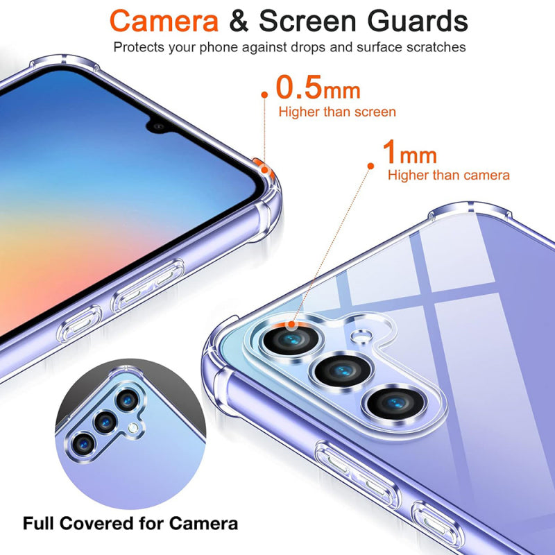 Husa pentru Samsung Galaxy A55 5G A556, Techsuit, Shockproof Clear, Transparenta