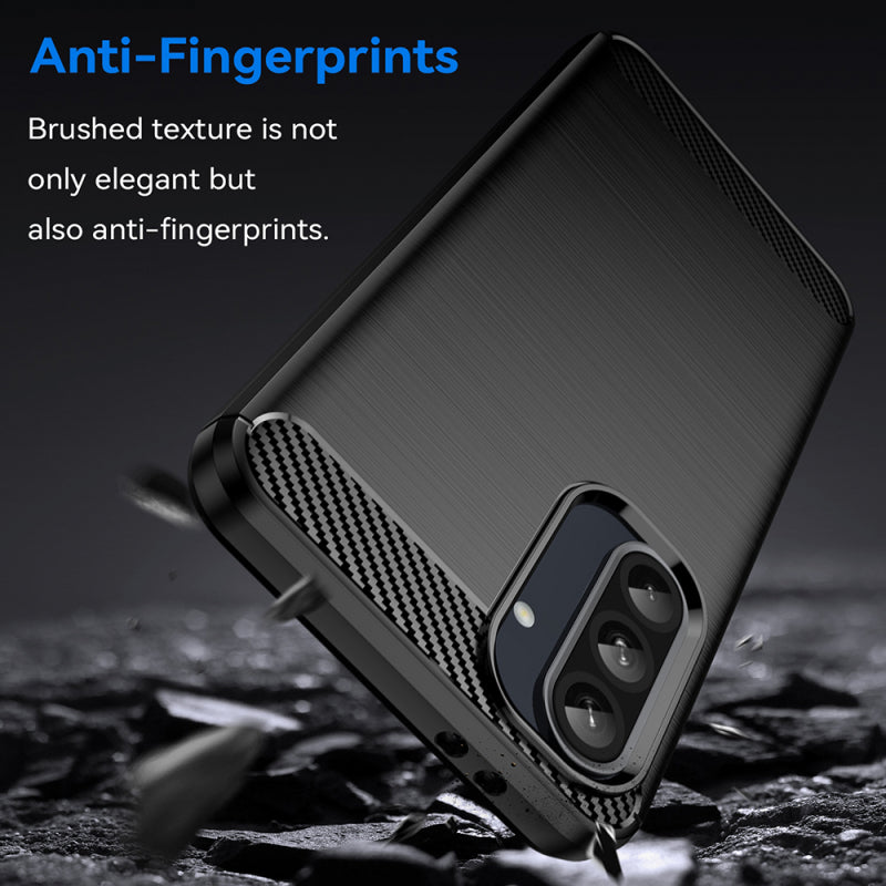 Husa pentru Samsung Galaxy A56 A566 / A36 A366, Techsuit, Carbon, Albastra