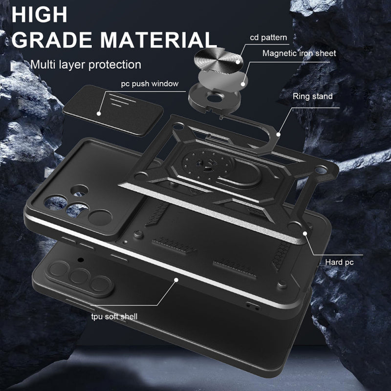 Husa pentru Samsung Galaxy A56 A566, Techsuit, CamShield, Albastra