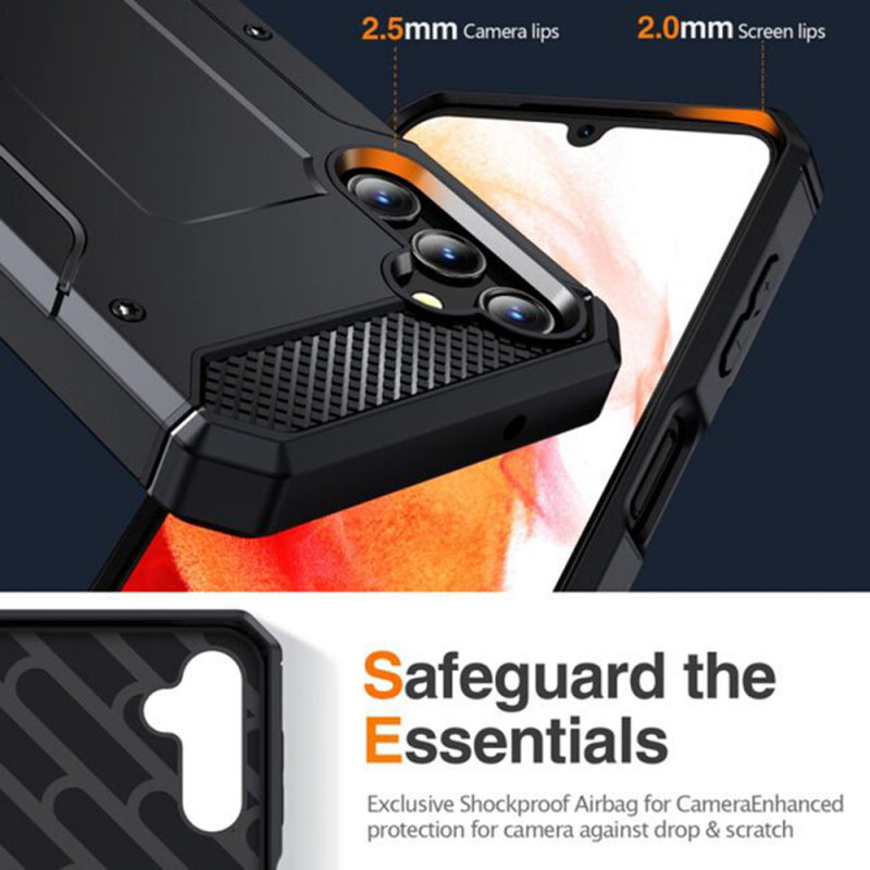 Husa pentru Samsung Galaxy A56 A566, Techsuit, Hybrid Armor, Neagra