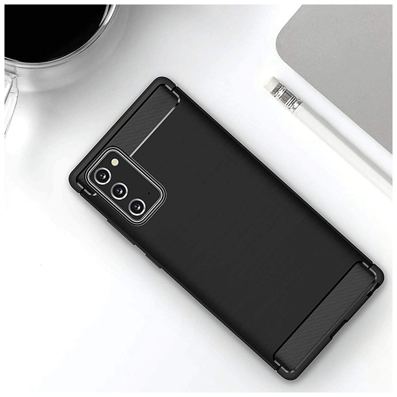 Husa pentru Samsung Galaxy Note 20 5G N981 / Note 20 N980, Techsuit, Carbon, Neagra