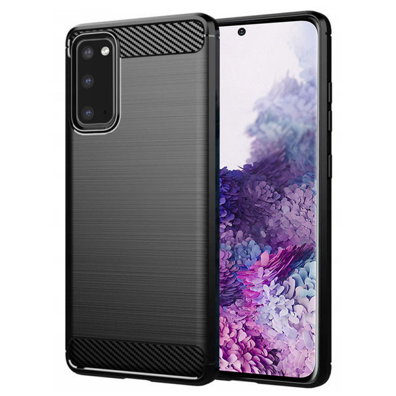 Husa pentru Samsung Galaxy S20 5G G981 / S20 G980, Techsuit, Carbon, Neagra