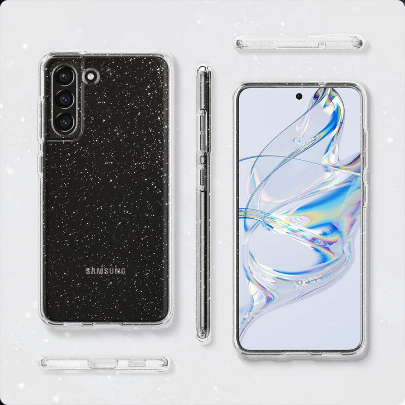 Husa pentru Samsung Galaxy S21 FE 5G G990, Techsuit, SparkleSkin, Transparenta