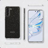 Husa pentru Samsung Galaxy S21 FE 5G G990, Techsuit, SparkleSkin, Transparenta