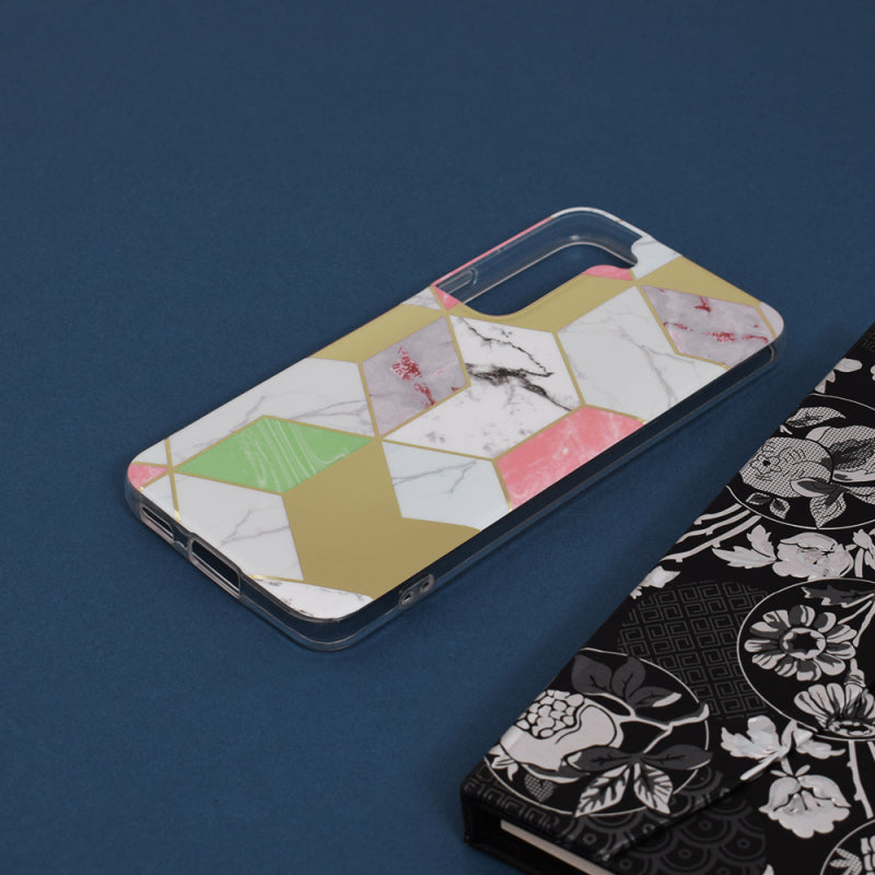 Husa pentru Samsung Galaxy S22 5G S901, Techsuit, Marble, Mov