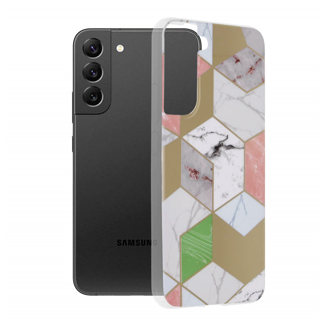 Husa pentru Samsung Galaxy S22+ 5G S906, Techsuit, Marble, Mov