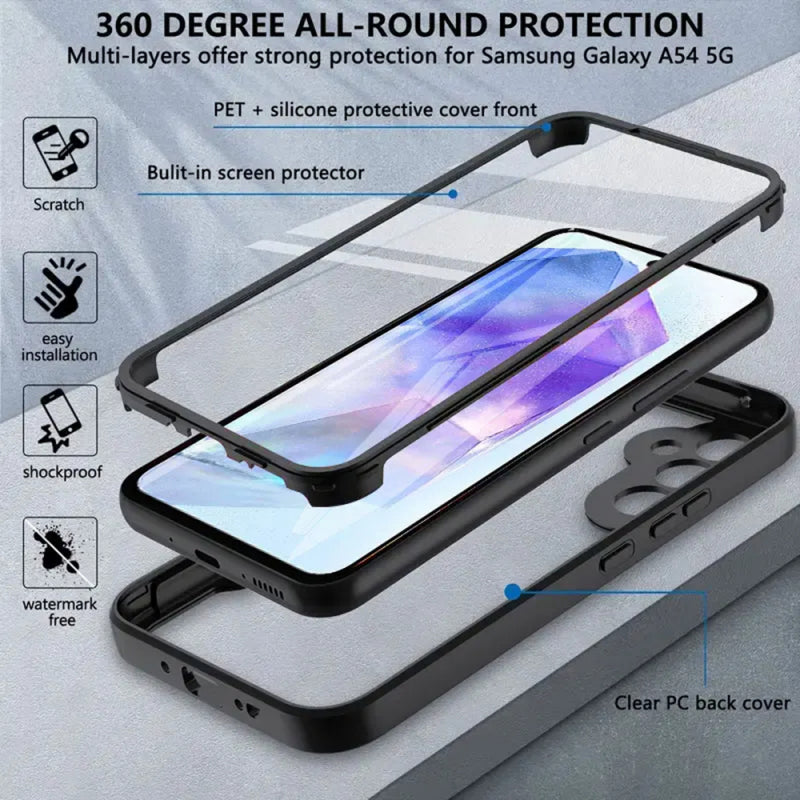 Husa pentru Samsung Galaxy S23 FE S711, Techsuit, ColorVerse 360, Albastra