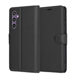 Husa pentru Samsung Galaxy S23 FE S711, Techsuit, Leather Folio, Neagra