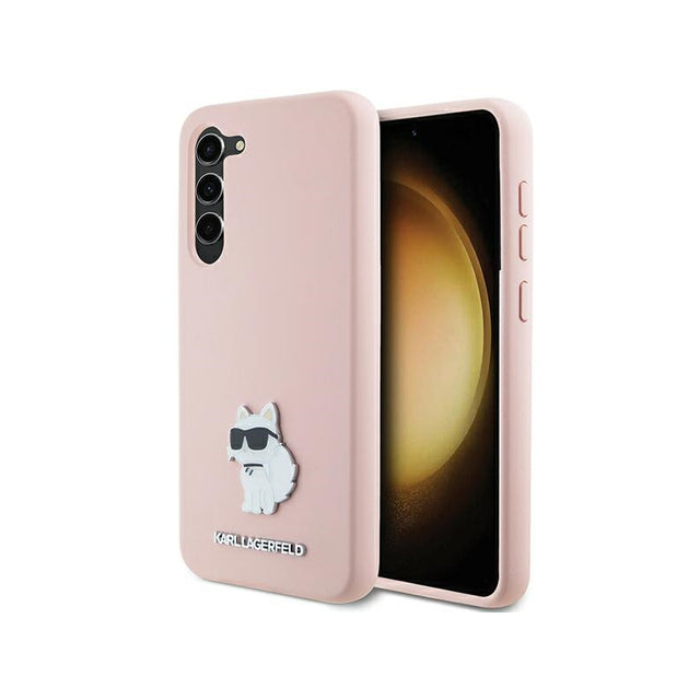 Husa pentru Samsung Galaxy S23+ S916, Karl Lagerfeld, Silicone Choupette Metal