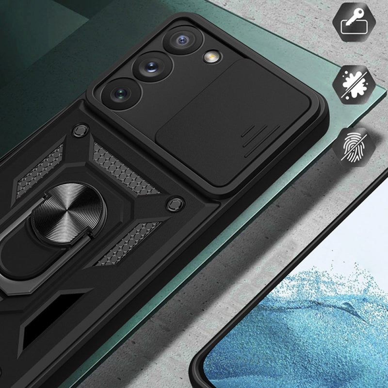 Husa pentru Samsung Galaxy S23+ S916, Techsuit, CamShield, Neagra