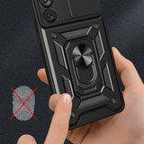 Husa pentru Samsung Galaxy S23+ S916, Techsuit, CamShield, Neagra