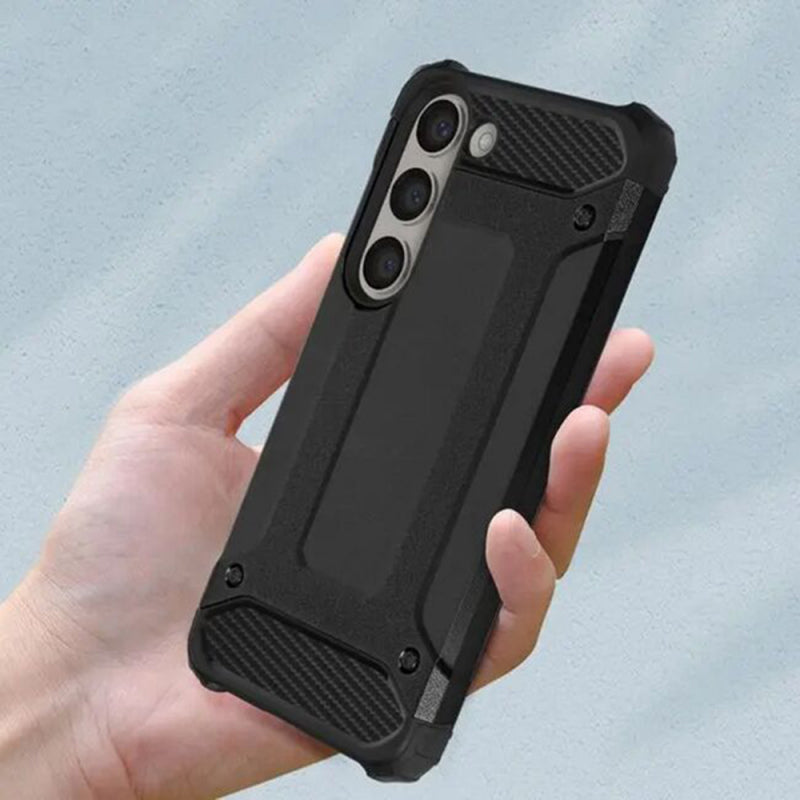 Husa pentru Samsung Galaxy S24 FE S721, Techsuit, Hybrid Armor, Neagra