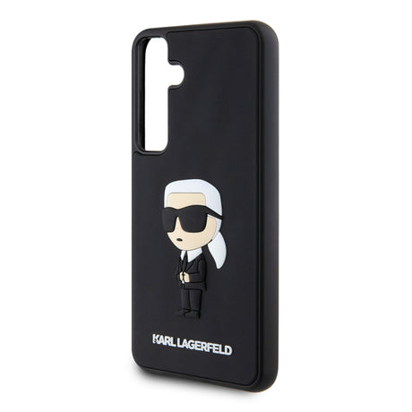 Husa pentru Samsung Galaxy S24+ S926, Karl Lagerfeld, 3D Rubber Ikonik Karl - Neagra - NotebookGsm