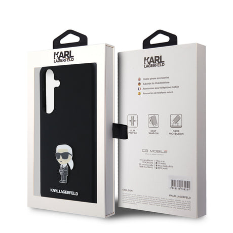 Husa pentru Samsung Galaxy S24+ S926, Karl Lagerfeld, Silicone Ikonik Karl Metal
