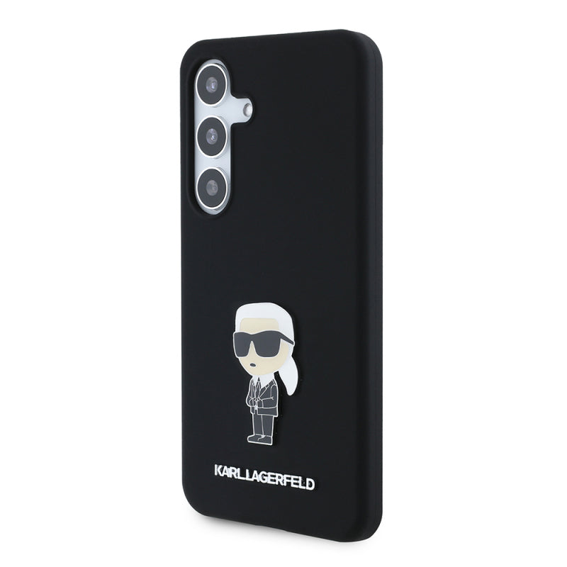 Husa pentru Samsung Galaxy S24 S921, Karl Lagerfeld, Silicone Ikonik Karl Metal