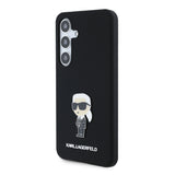 Husa pentru Samsung Galaxy S24 S921, Karl Lagerfeld, Silicone Ikonik Karl Metal