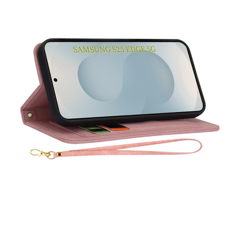 Husa pentru Samsung Galaxy S25 Edge S937, Techsuit, FlipCraft, Roz