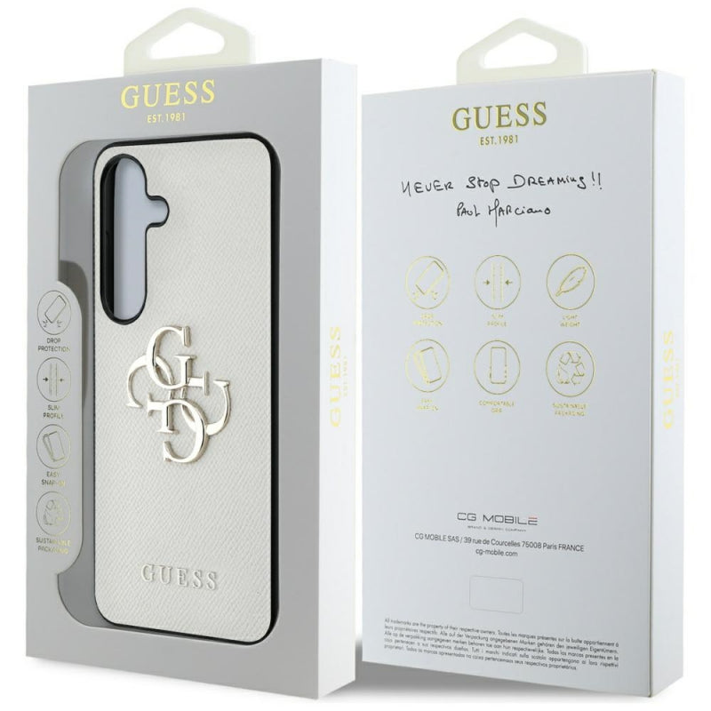 Husa pentru Samsung Galaxy S25 S931, Guess, 4G Grained Big and Classic Logo