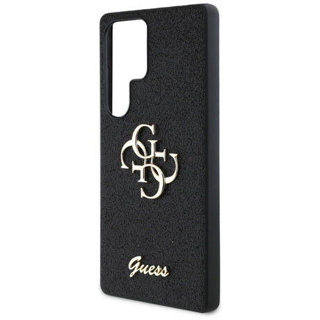 Husa pentru Samsung Galaxy S25 Ultra S938, Guess, Glitter Big 4G Script - Neagra - NotebookGsm