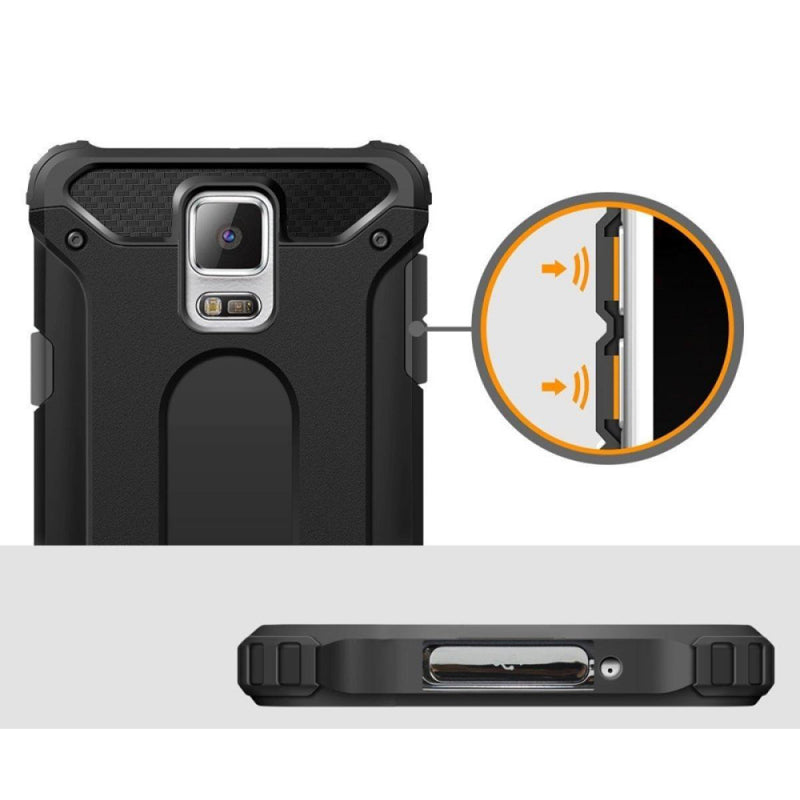 Husa pentru Samsung Galaxy S5 G900, Techsuit, Hybrid Armor, Neagra