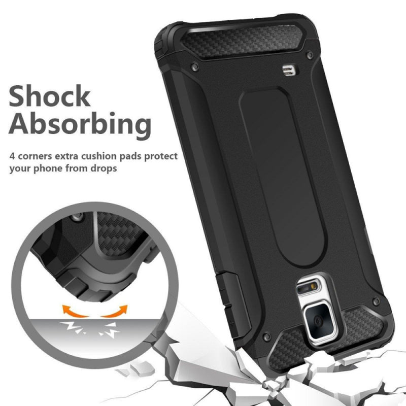 Husa pentru Samsung Galaxy S5 G900, Techsuit, Hybrid Armor, Neagra