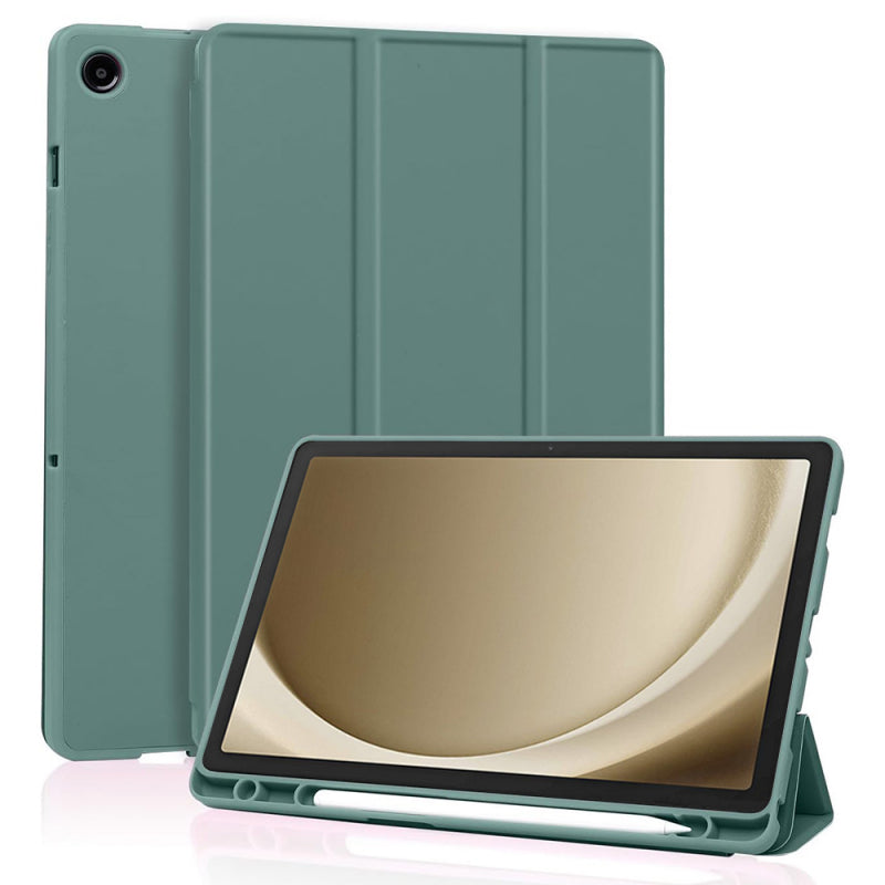 Husa pentru Samsung Galaxy Tab A9+, Techsuit, Flex Trifold, Verde