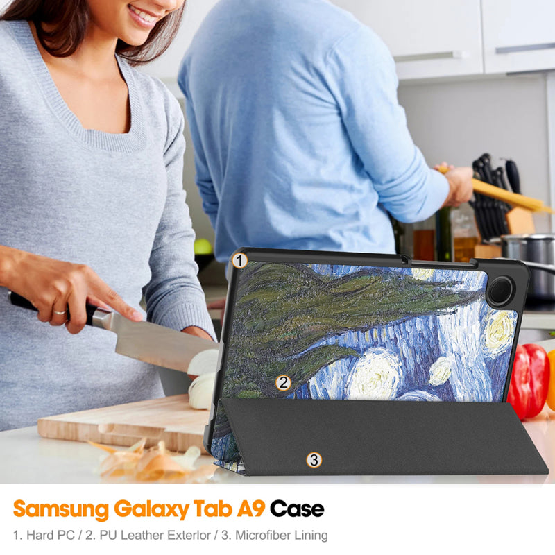 Husa pentru Samsung Galaxy Tab A9, Techsuit, FoldPro Starry Nigh