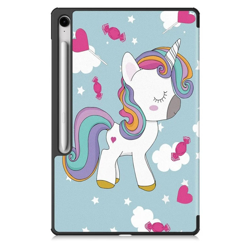 Husa pentru Samsung Galaxy Tab S10 FE+, Techsuit, FoldPro Unicorn, Multicolor