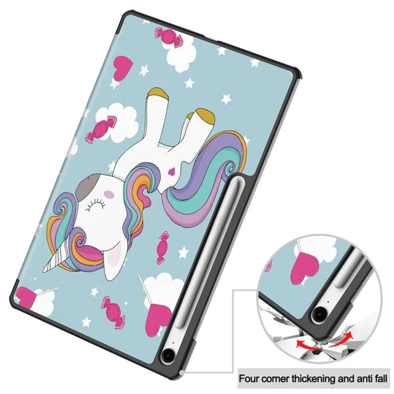Husa pentru Samsung Galaxy Tab S10 FE+, Techsuit, FoldPro Unicorn, Multicolor