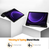 Husa pentru Samsung Galaxy Tab S10 FE / Tab S9 FE / Tab S9, Techsuit, Flex Trifold, Neagra