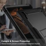 Husa pentru Samsung Galaxy Tab S10 Ultra / Tab S9 Ultra / Tab S8 Ultra, Techsuit, Rugged TabShell, Neagra