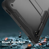 Husa pentru Samsung Galaxy Tab S10 Ultra / Tab S9 Ultra / Tab S8 Ultra, Techsuit, Rugged TabShell, Neagra