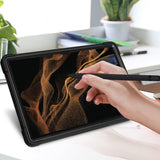 Husa pentru Samsung Galaxy Tab S10 Ultra / Tab S9 Ultra / Tab S8 Ultra, Techsuit, Rugged TabShell, Neagra