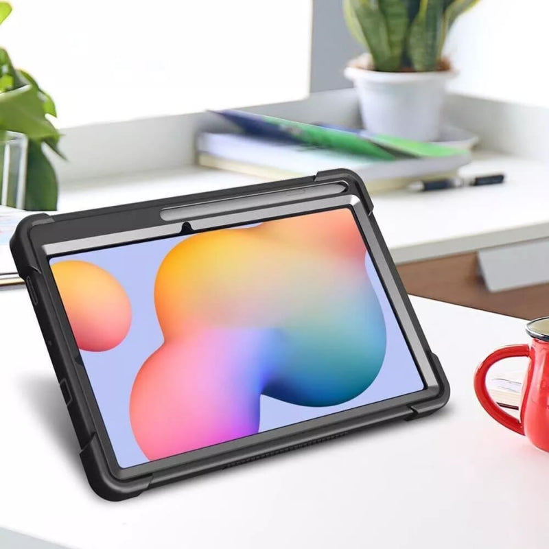 Husa pentru Samsung Galaxy Tab S6 Lite (2020), Techsuit, Rugged TabShell, Roz