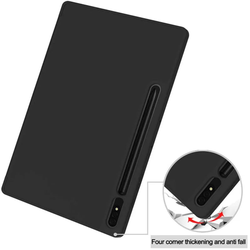 Husa pentru Samsung Galaxy Tab S7 FE, Techsuit, Flex Trifold, Neagra