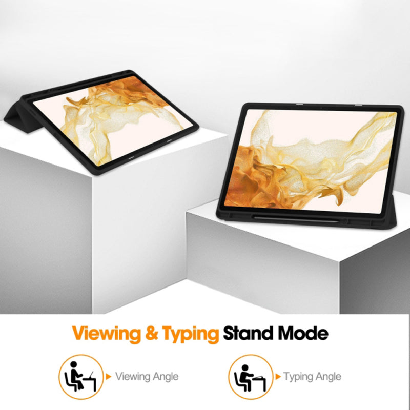 Husa pentru Samsung Galaxy Tab S8 Ultra, Techsuit, Flex Trifold, Gri