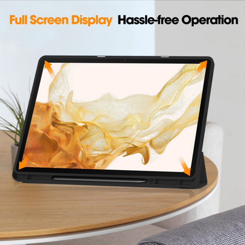 Husa pentru Samsung Galaxy Tab S8 Ultra, Techsuit, Flex Trifold, Gri